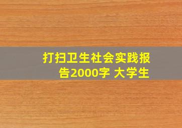 打扫卫生社会实践报告2000字 大学生